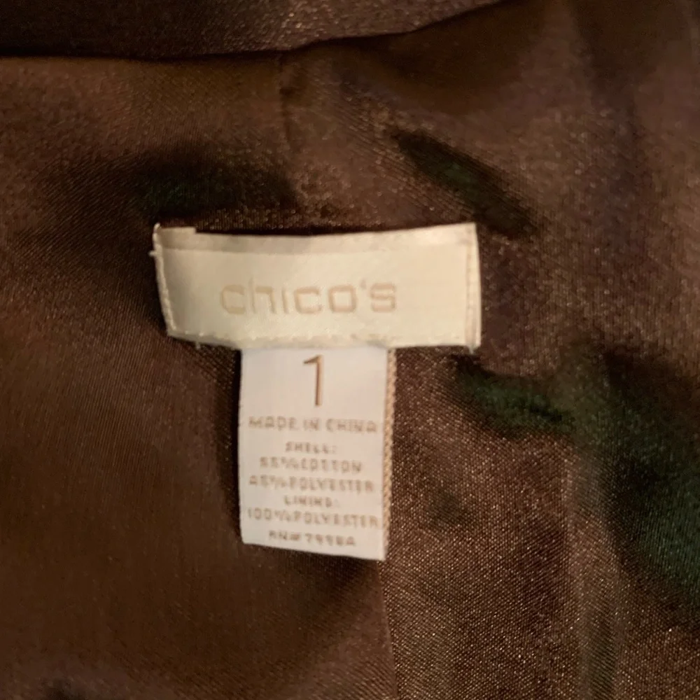 Chicos Shining Tuxe Sheron Jacket Timberglass. Sequins - Picture 11 of 15